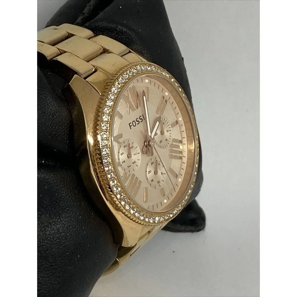 Fossil Cecile AM4483 Women's Gold Stainless Steel Analog Dial Quartz Watch BP681